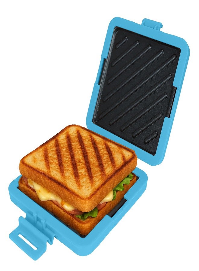 KDSPAROS Microwave Sandwich Maker - Microwave Toastie Sandwich Maker，3-in-1 Toastie Panini Press with Dishwasher Safe Design No Electricity Needed Fast Cooking for Travel Friendly/Office/Home (blue) - Image 1